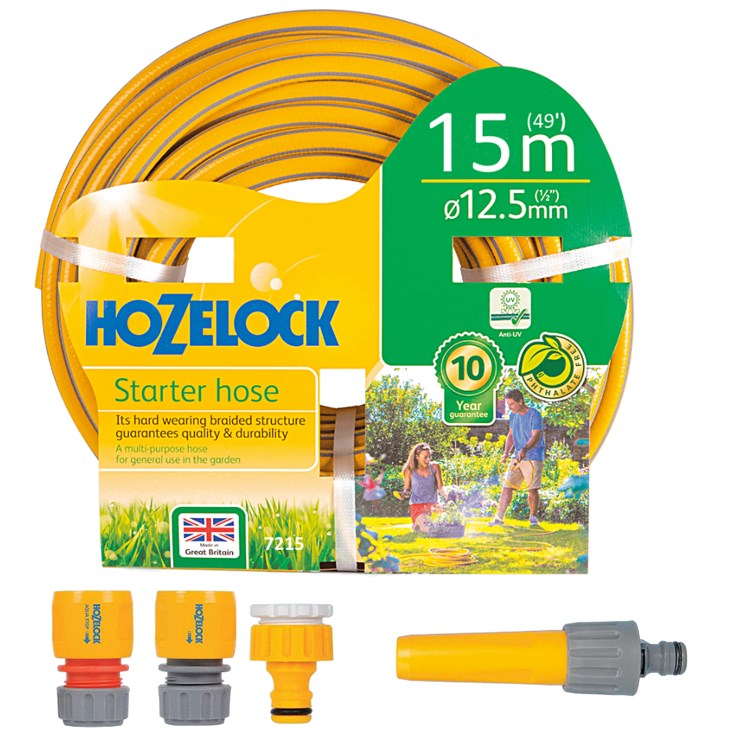 Hozelock 15M Starter Hose & Fittings Set 7215P9000